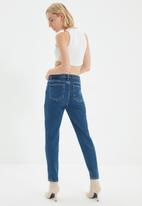 Trendyol - High waist mom jeans - blue