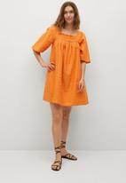 MANGO - Dress mexico - orange