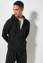 Superbalist - Noel zip though hoodie - black