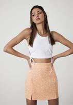 Factorie - Double split mini skirt - peach 