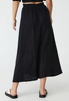 Cotton On - Woven riviera maxi skirt - black