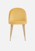 Sixth Floor - Slate dining chair - mustard