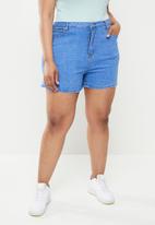 Glamorous - Plus denim shorts - true blue