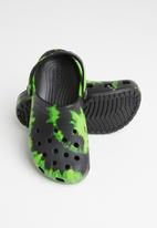 Crocs - Classic tie dye graphic clog k - black & lime punch
