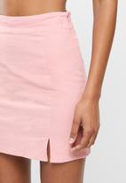Missguided - Split hem mini skirt - pink