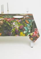Hertex Fabrics - Cockatoo tablecloth - moody