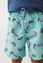 Cotton On - Bailey board short - mint breeze/crab