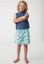 Cotton On - Bailey board short - mint breeze/crab