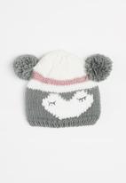 MINOTI - Girls knitted hat with 2 pom poms - multi