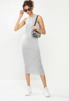 Missguided - Cut and sew racer midaxi dress - grey