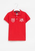 LAB - Boys short sleeve golfer - red