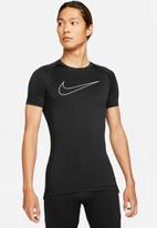 Nike - M Nike pro df tight top - black & white