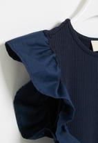 Superbalist Kids - Rib top with frill - navy