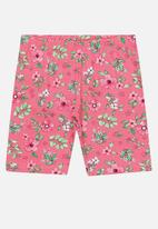 Bee Loop - Tank top & floral shorts set - grey & pink 