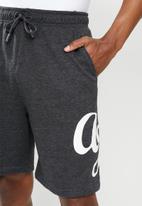 Aca Joe - Big aj logo shorts - charcoal