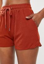 dailyfriday - Crop vest & shorts set - brown