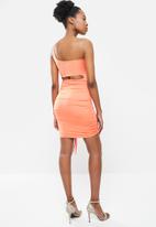 dailyfriday - One shoulder mini dress - orange
