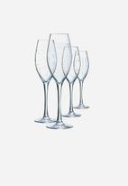 Cristal d’Arques - Illumination flute glasses - set of 4