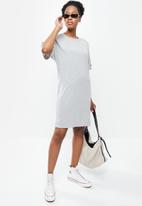 Superdry. - Cotton modal t-shirt dress - grey