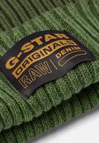 G-Star RAW - Vaan reversible beanie - grey & green 
