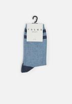 Falke - Denim anklet tweed - blue