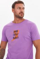 Trendyol - Brock short sleeve printed tee - purple