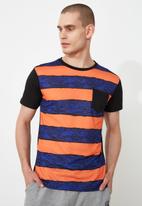 Trendyol - Colour block stripe short sleeve tee - multi 