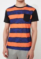 Trendyol - Colour block stripe short sleeve tee - multi 