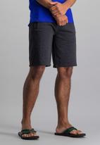 Aca Joe - Unbrushed fleece elasticated shorts - charcoal