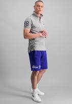 Aca Joe - Aca joe badge fleece elasticated shorts - blue