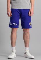 Aca Joe - Aca joe badge fleece elasticated shorts - blue