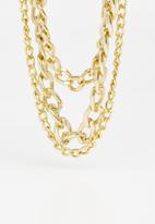 Superbalist - Clarissa multi chain necklace - gold