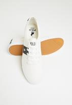 POLO - Ivan contrast side flash sneaker - white