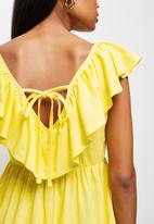 MILLA - Ruffle detail babydoll dress - yellow 