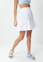 Blake - Anglaise mini skirt - white