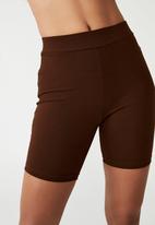 Cotton On - The pip jersey bike shorts - rich chocolate