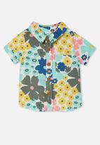 Cotton On - Sage & clare leonard button down shirt  - lcn sag floral/vanilla