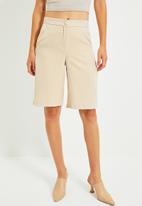 Trendyol - Zipper shorts bermuda - stone