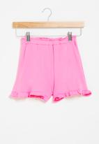 Me&B - Fleece frill shorts - pink
