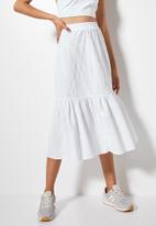Superbalist - Single tier skirt - white