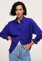 MANGO - Shirt lima - medium blue