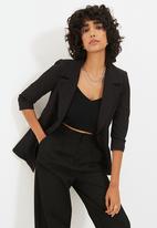 Trendyol - Tie blazer jacket - black