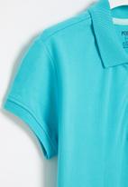 POLO - Girls dakota ss golfer dress - turquoise