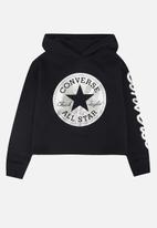 Converse - Cnvg ctp cropped foil hoodie - black