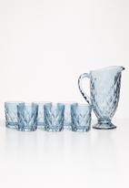Excellent Housewares - Drinking glass set - blue