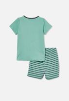 Cotton On - Hudson short sleeve pyjama set licensed - green 