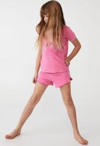 Cotton On - Lindsay short sleeve pyjama set - pink 