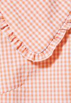 Superbalist - Peterpan collar blouse - peach gingham