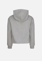 Converse - Cnvg ctp cropped foil hoodie - grey 