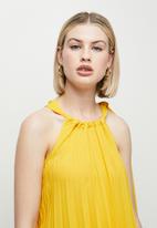 MILLA - Pleated halter blouse - yellow 